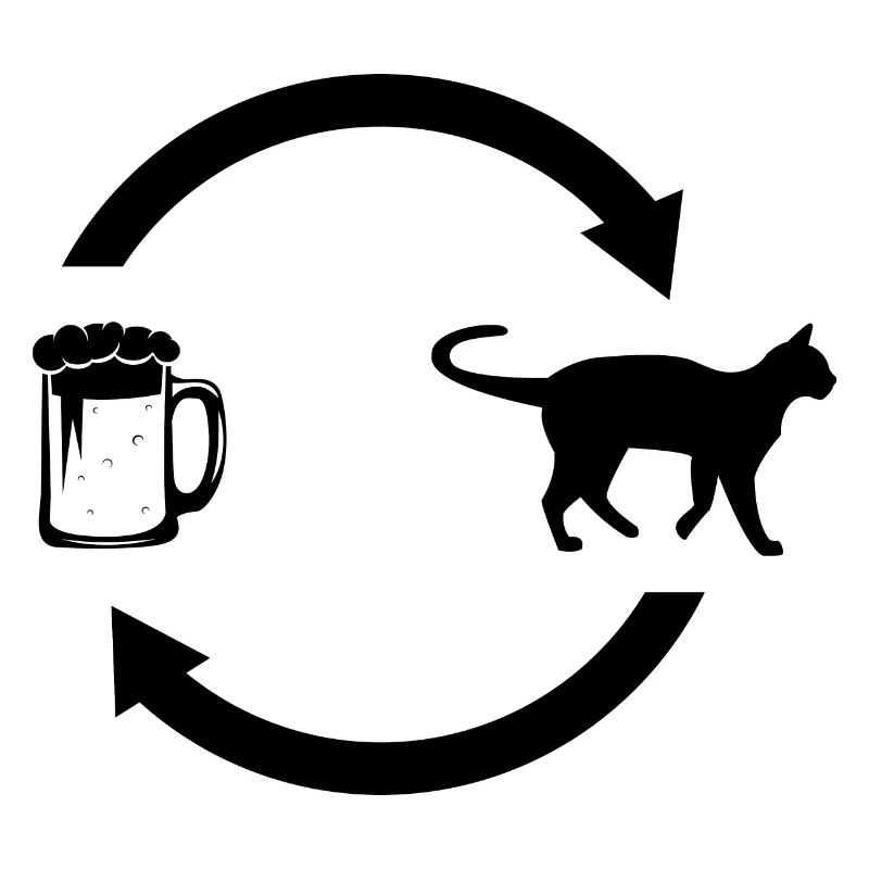 Bier loading Pfeile und Katze -