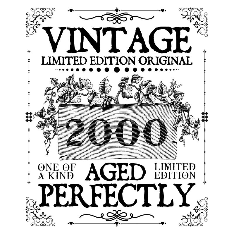 2000 | Vintage Perfekt gealtert seit 2000 Geburtstag