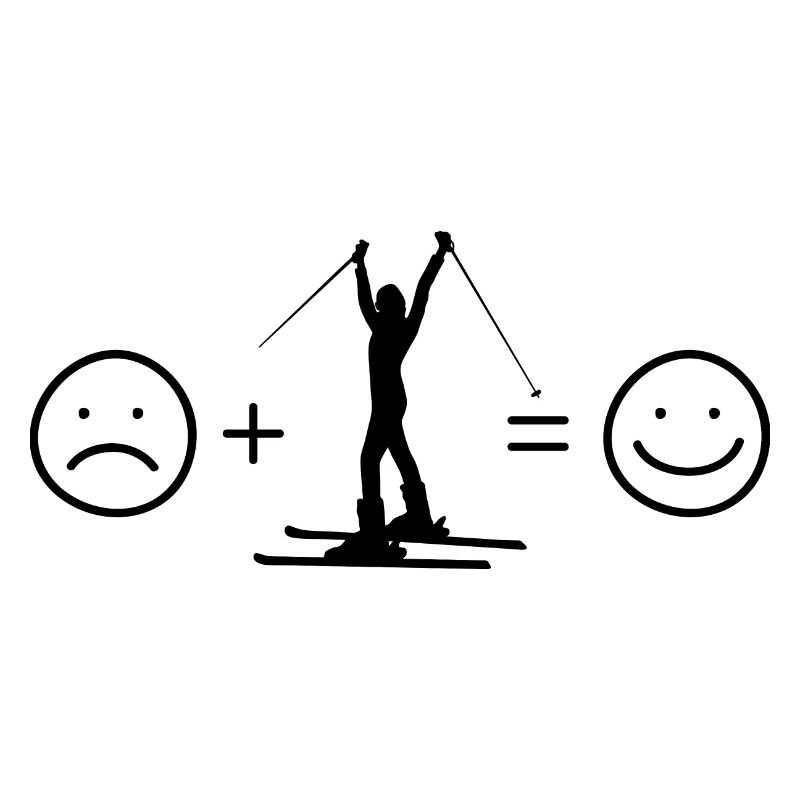 Smile Face and Skiing -