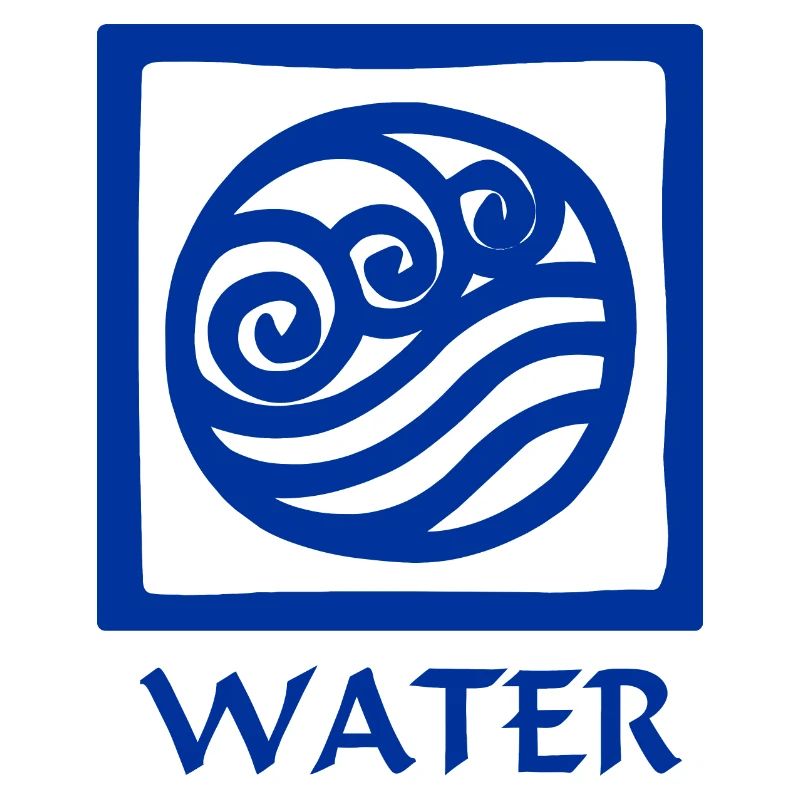 Symbole de l’eau avec texte eau
