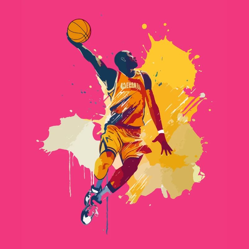 Basketteur Basketteur Dunking Splash Coloré