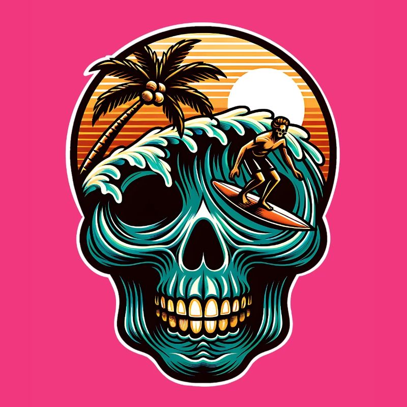 Crâne de surfeur de surf