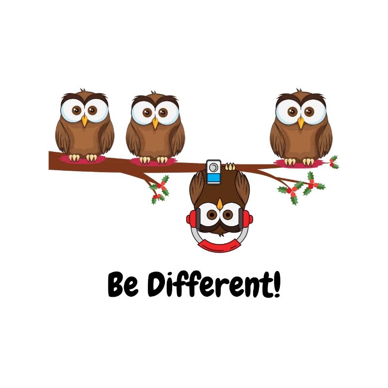Be different - Süßes Eulen Fun Vogel Geschenk süß
