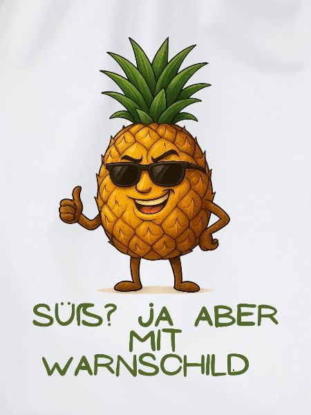 Ananas mit Stil Warnschild