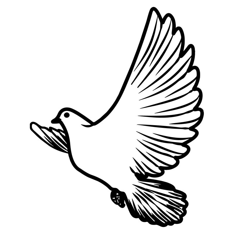 Transparent peace dove