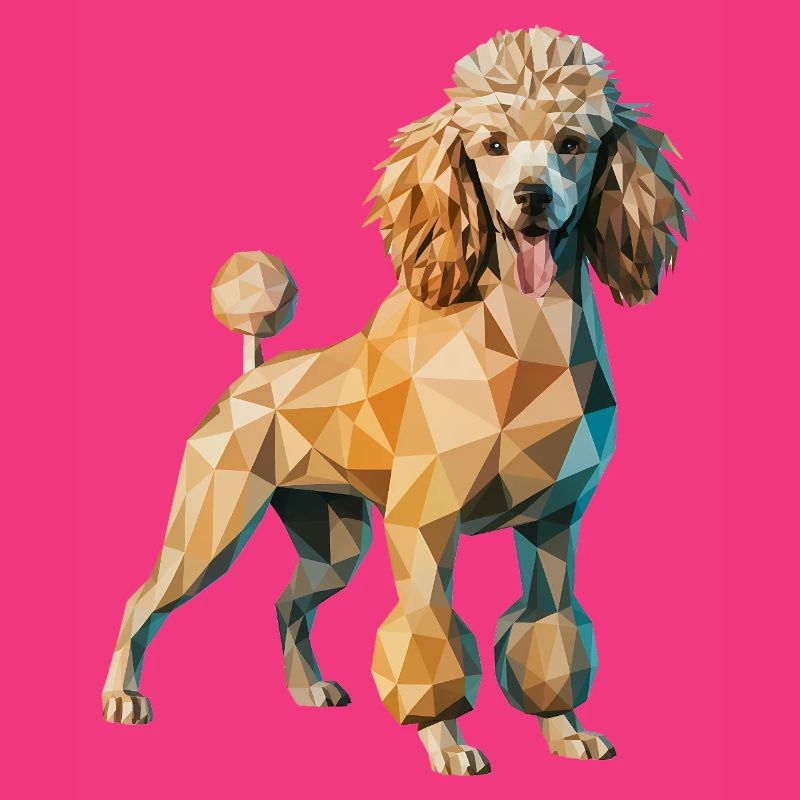 Poodle - Cool Low Poly Logo