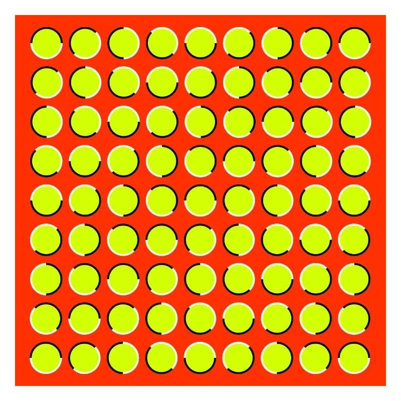 optical illusion - moving circles