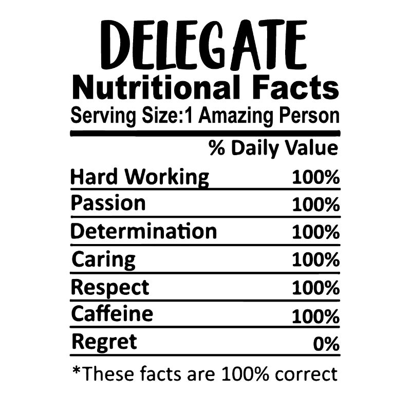 Delegate Nutrition Facts Funny