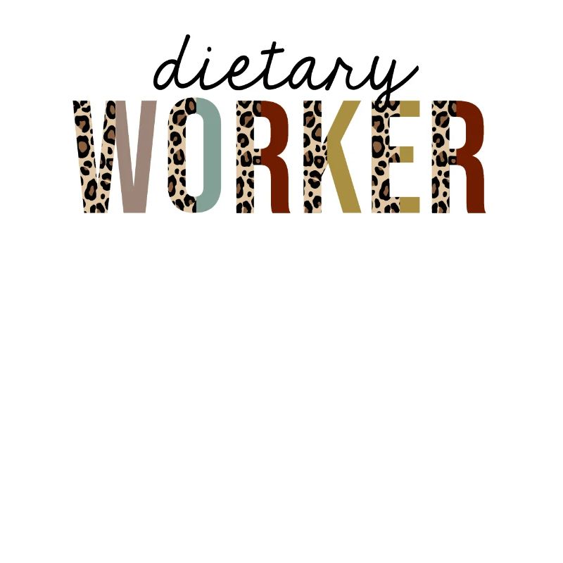 Dietary worker Leopard Print Funny