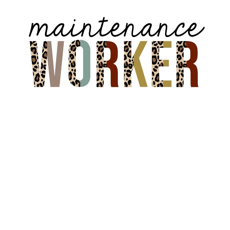 Maintenance Worker Leopard Print Funny