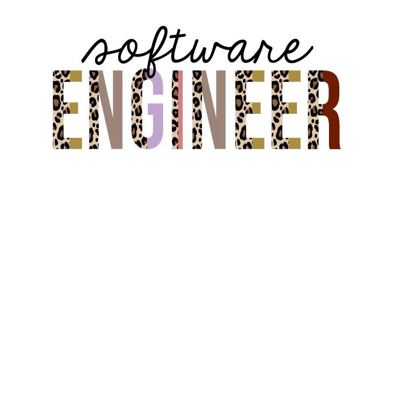 Software engineer Leopard Print Funny