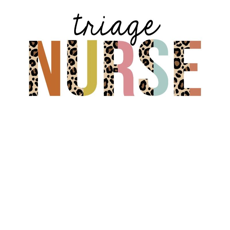 Triage Nurse Leopard Print Registered RN Nursing
