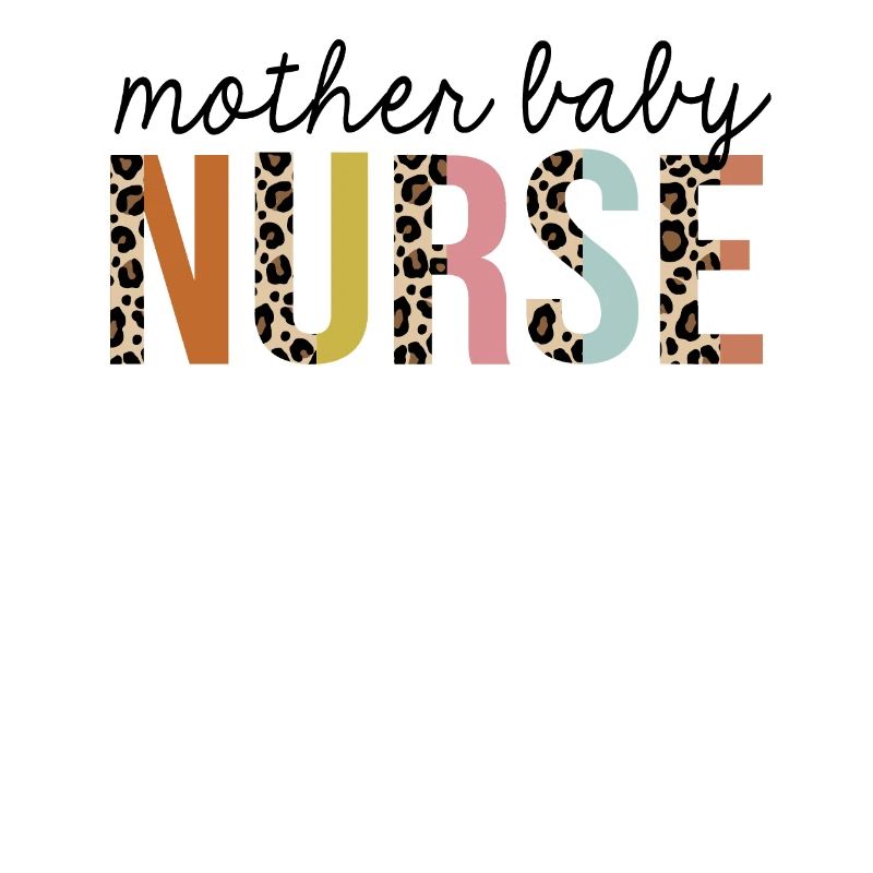 Mutter-Kind-Krankenschwester Leopard Print Registered RN