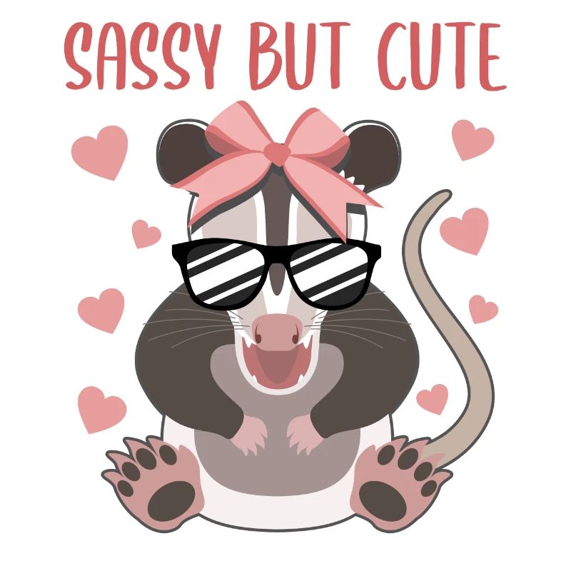 Opossum Liebe Mädchen Süßes Design