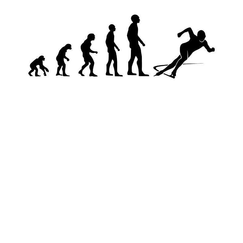 Evolution Eislauf Schnellläufer Geschenk