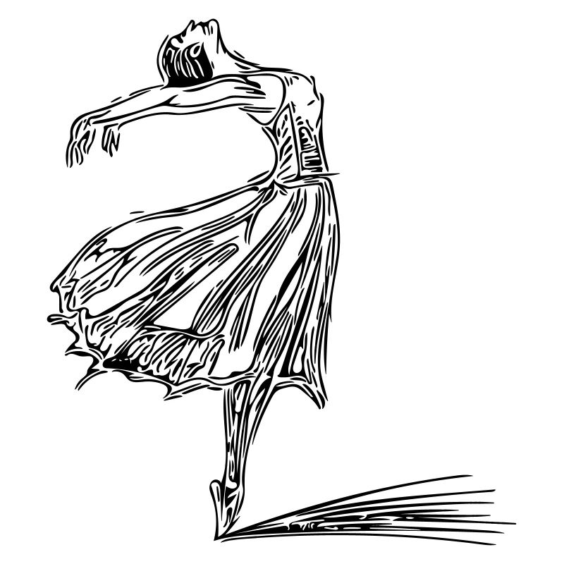 Elegant vintage dancer