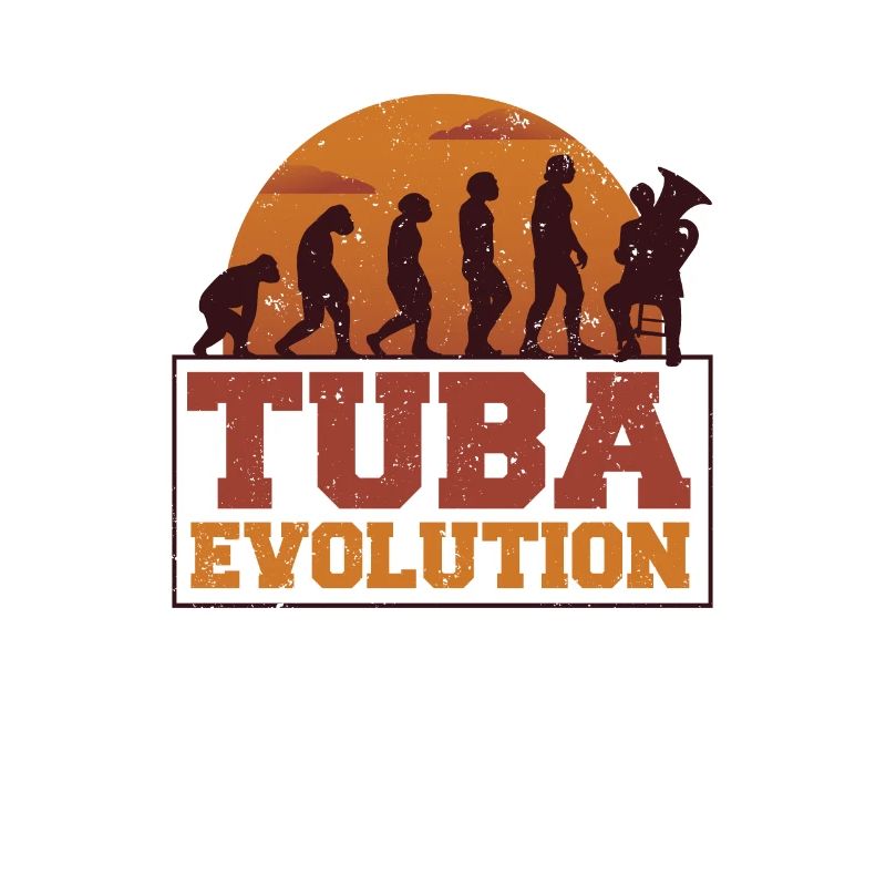 Tuba player gift, tuba evolution, orchestra
