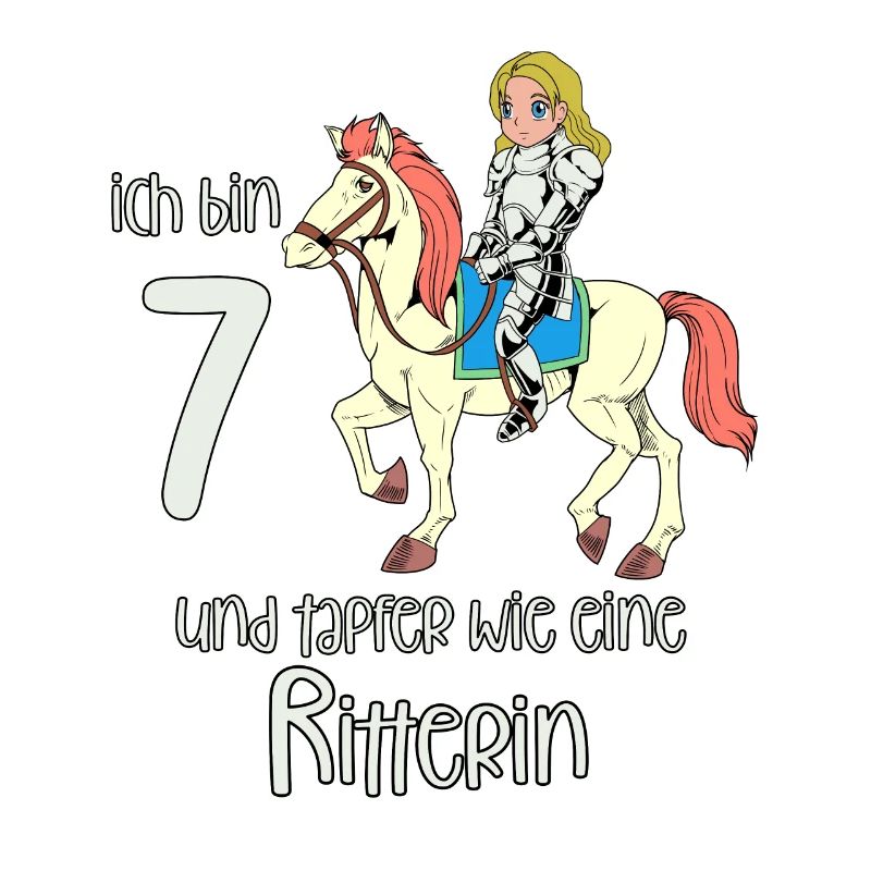 Geburtstagsshirt Ritterin - 7 Geburtstag Mädchen