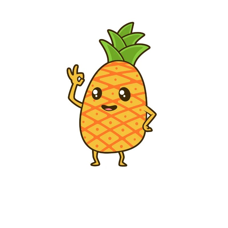 Kawaii Comic Pineapple