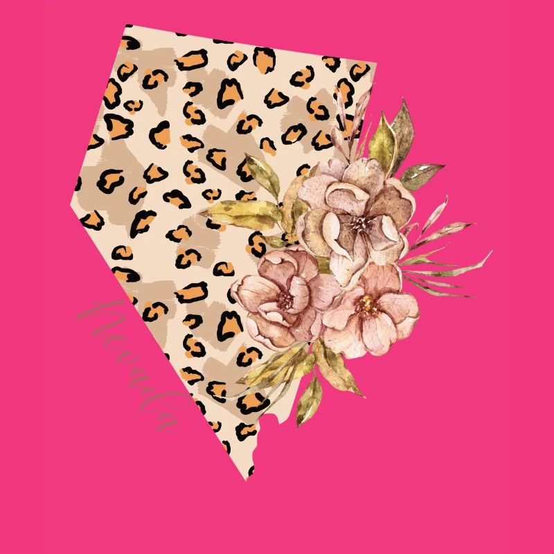 Nevada Leopard Pattern Map Leo