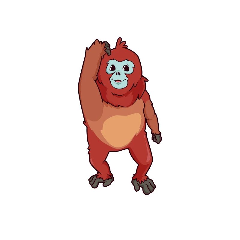 Kawaii snub-nosed monkey
