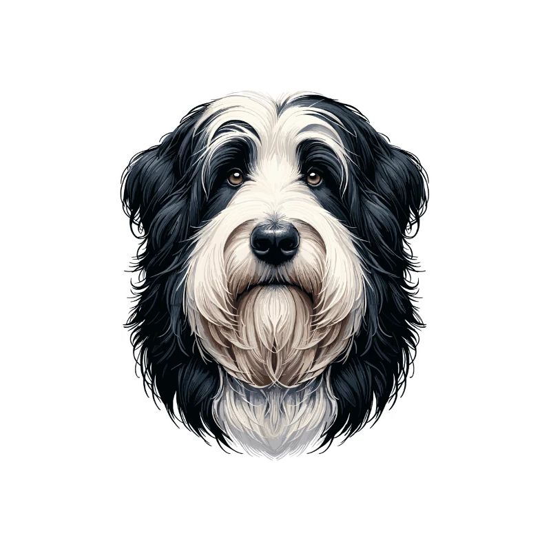 Dog Face - Bearded Collie