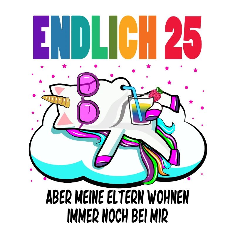 25. Geburtstag Mädchen Geschenk lustig Einhorn