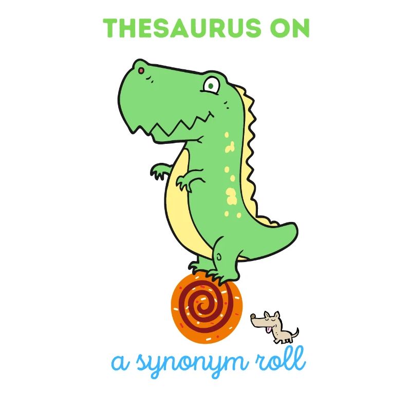 Thesaurus auf einer Synonymrolle Dinosaurier
