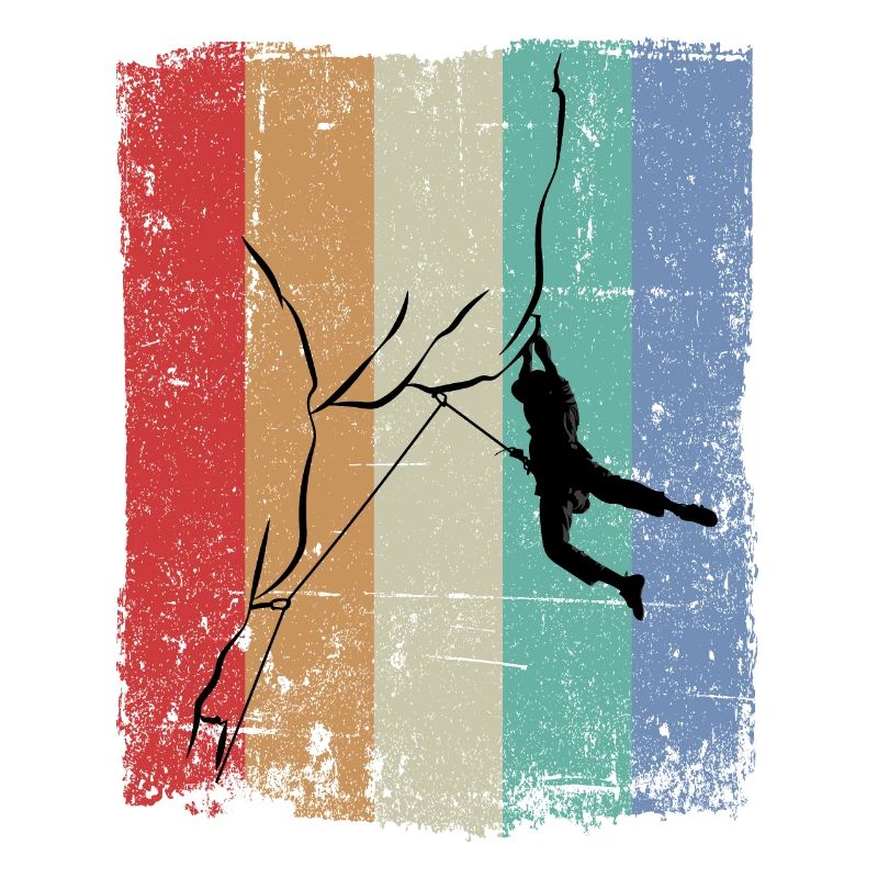 Vintage Bouldern Boulderer Klettern Kletterer