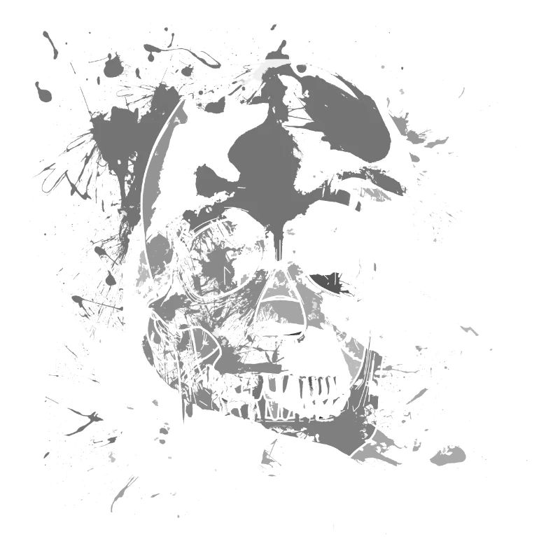 Skull paint blobs