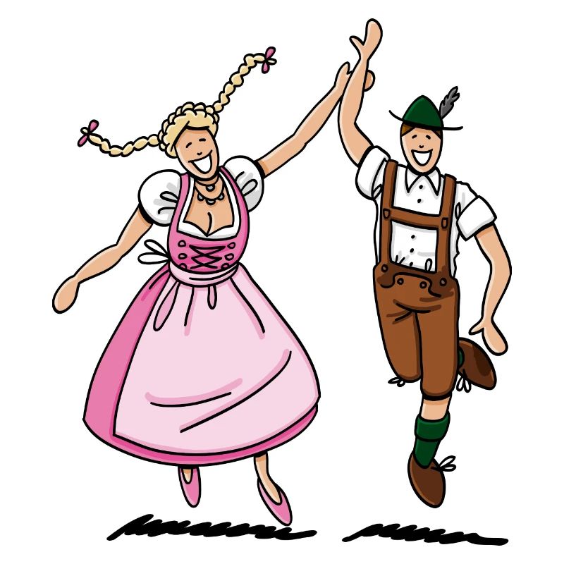Paire dans Dirndl et culotte