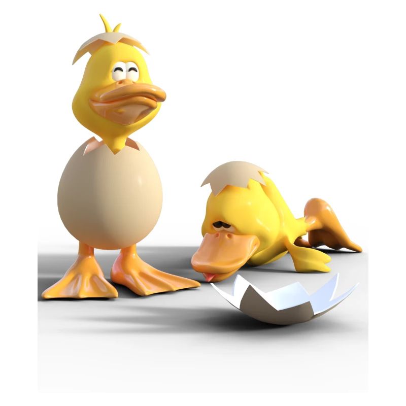 bébé canards dans les œufs