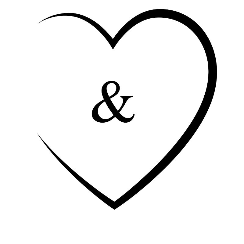 & und Zeichen Hochzeit
