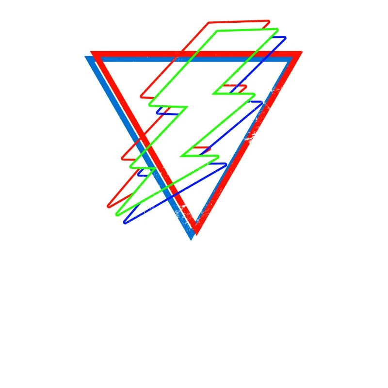 80s Synthwave Geometric Lightning Gift