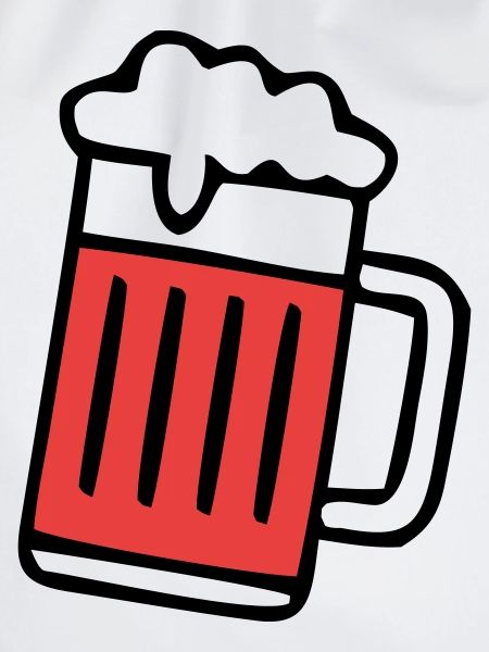 Roter Bierkrug Schaum Icon