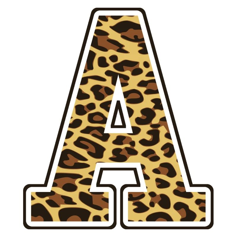 Letter A Leopard pattern