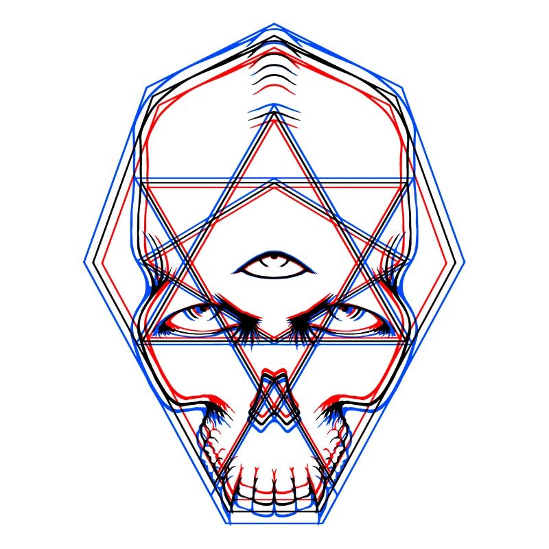 Sacred Geometry Skull