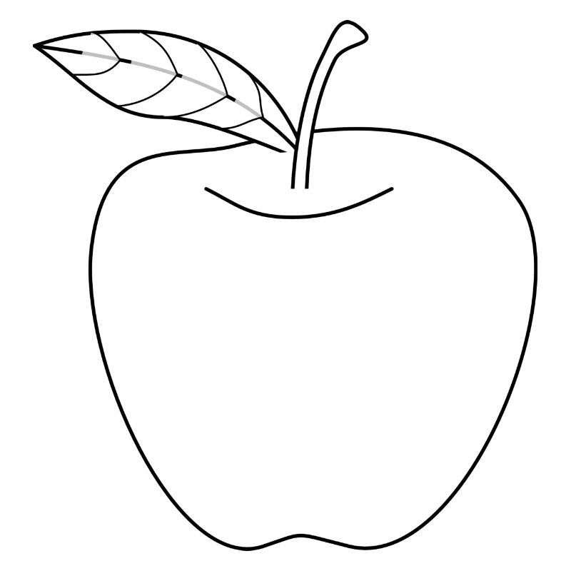 Apfel schwarz-weiß Geschenk Geschenkidee