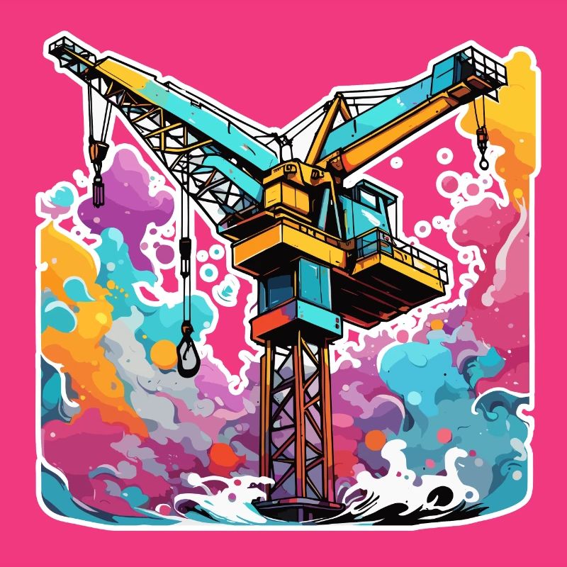 Kran / Baustelle / Seilwinde / Kransystem