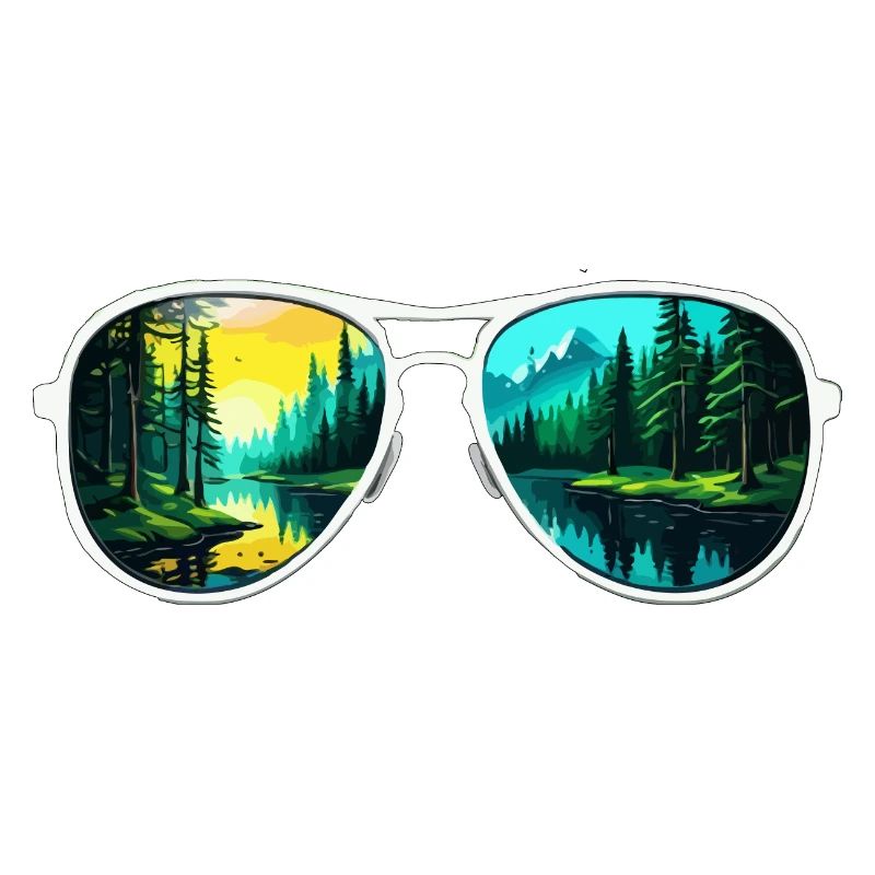 Sunglasses / Reflection / Forest / Reflection
