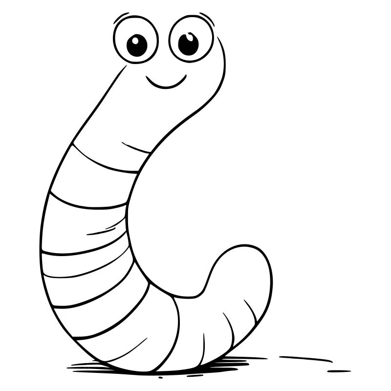 Chubby worm as vector graphic