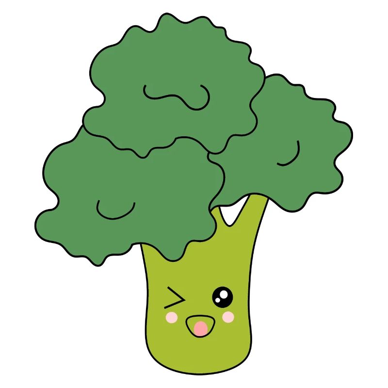 Kawaii Broccoli Vegetables vegan