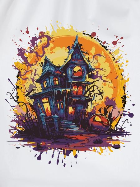 Spukhaus im Halloweenmond