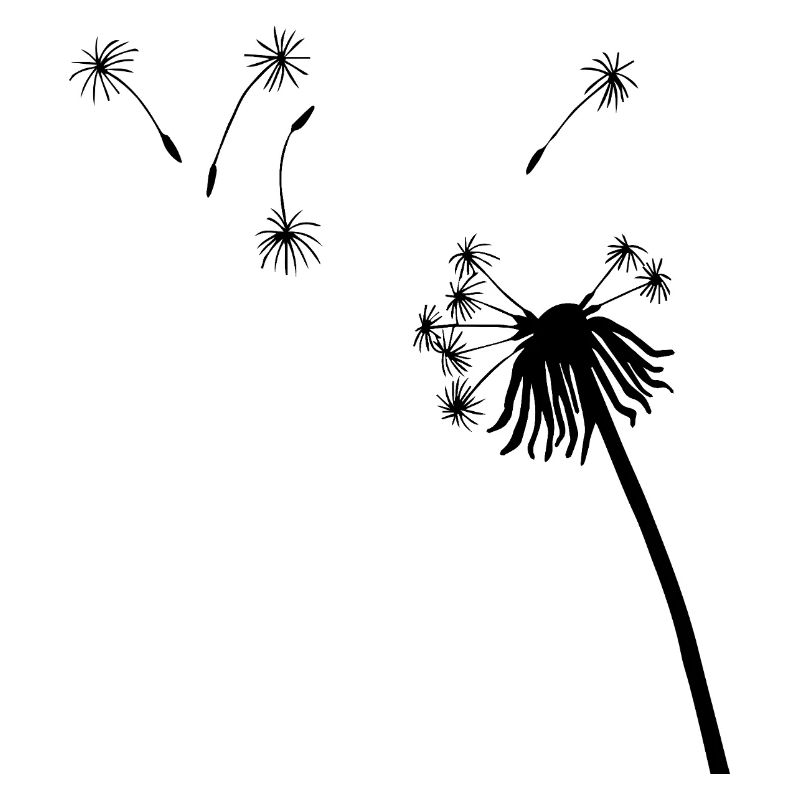 Silhouette Seeding Löwenzahn