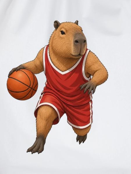 Capybara spielt Basketball 