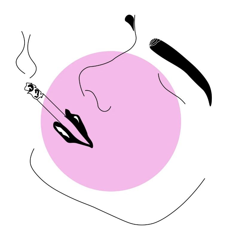 smoking face
