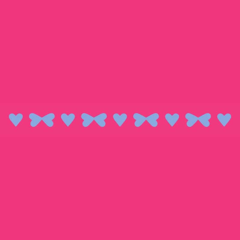 Very small hearts and bows