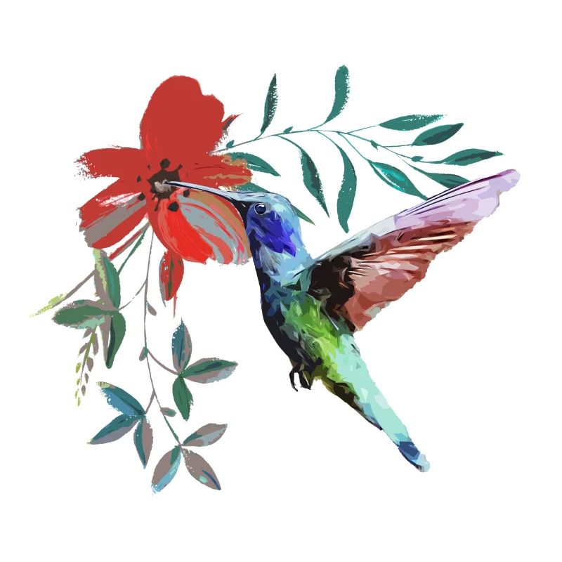 Bird with flower