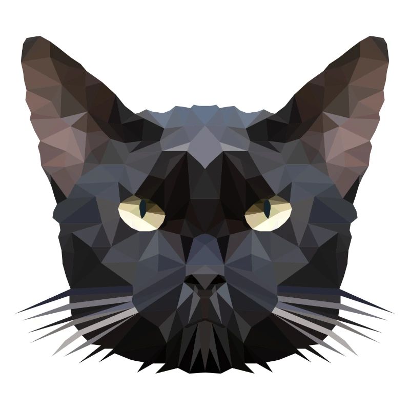 Cat head polygon cat