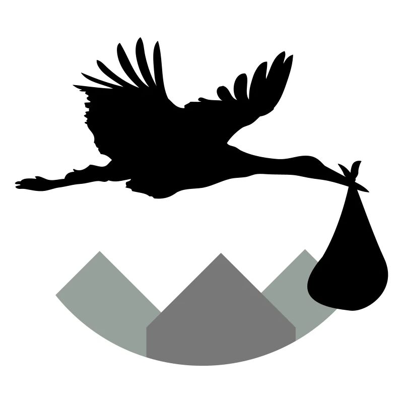 Stork & Baby (Vector)